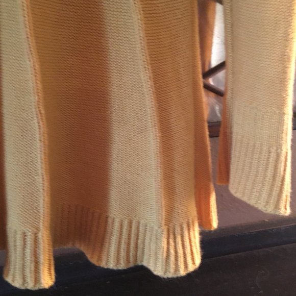 Honey Yellow Cowl Neck Pleated Sweater Dress - Picture 11 of 12